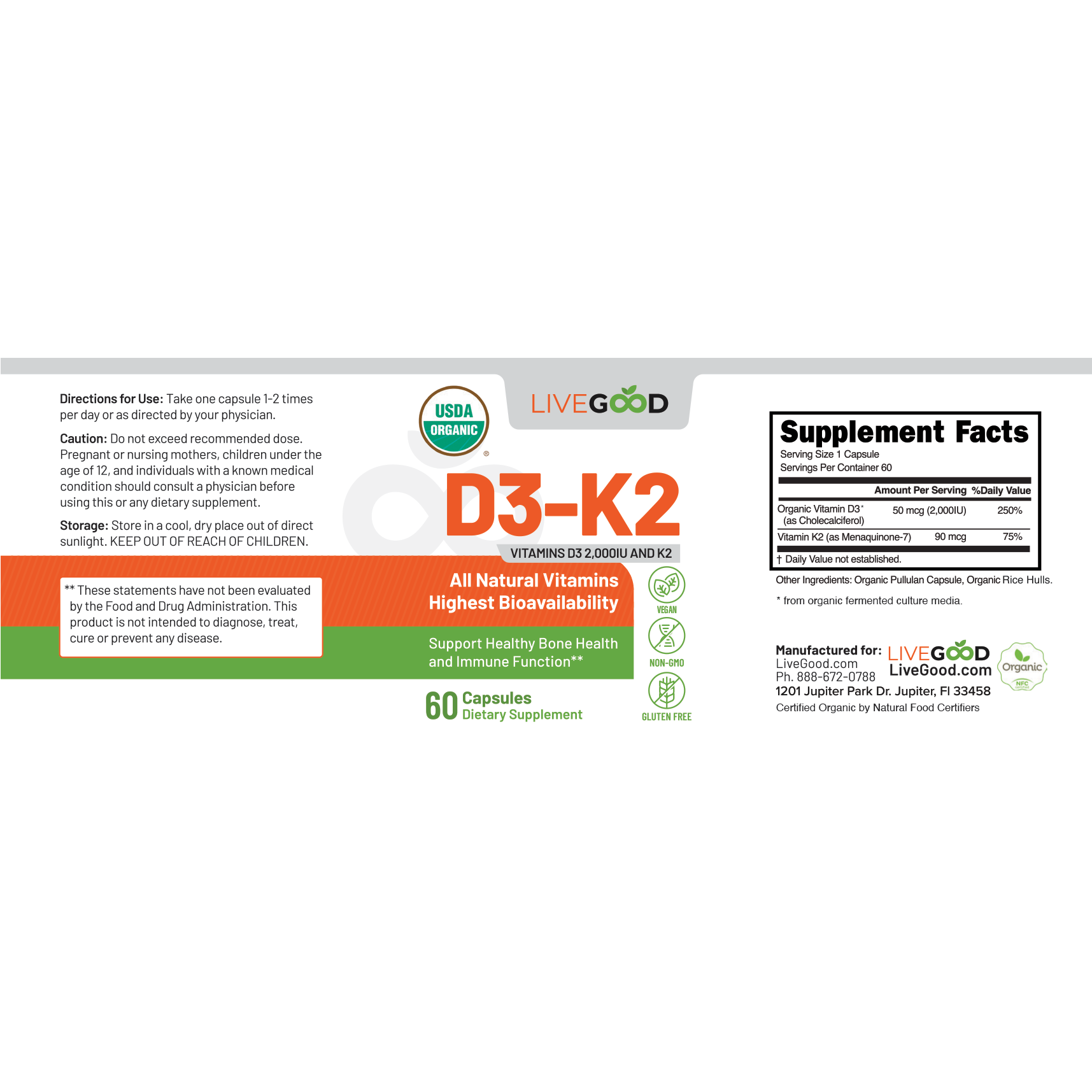 Vitamin D3 K2 Supplement | Bone & Immune Support