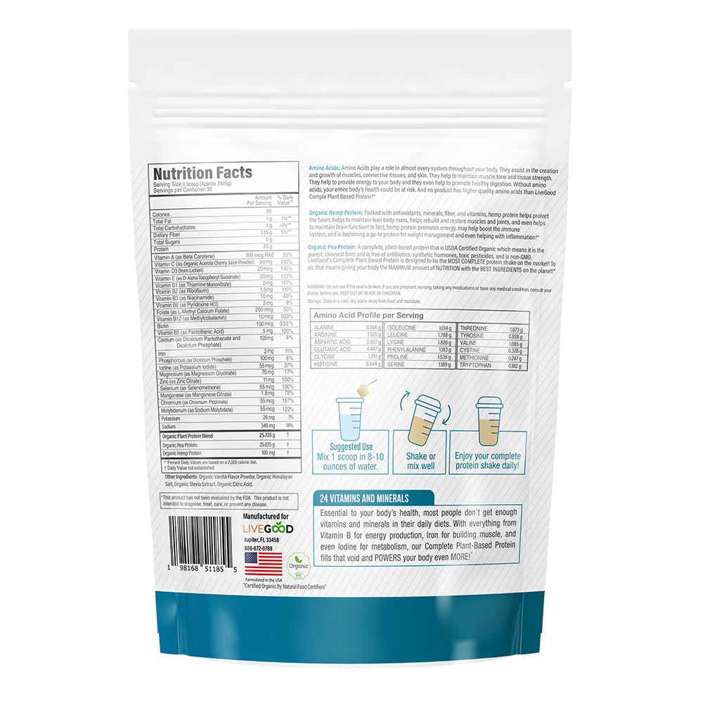 Organic Complete Plant-Based Protein - Lifetime Commit Publishing LLC
